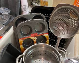 Assortment of Muffin Pans, Collanders
