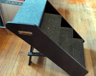 Collapsible Wood Pet Steps, 21" x 15" x 22", And Dog Treat Cookie Cutters, Qty 2