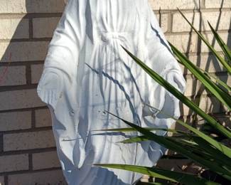 Concrete Madonna Statue, 33" Tal