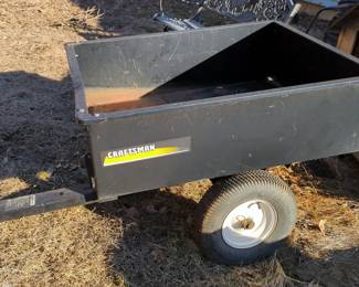 Craftsman Lawn Tractor Dump Trailer, 27" x 33" x 57", With Air Tires