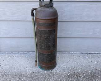 Antique KONTROL Copper and Brass Fire Extinguisher