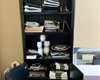 Shelf and picture frames