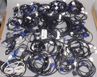 3 BOXES ELECTRONICS INCLUDING KEYBOARDS, DVI CABLES AND MORE