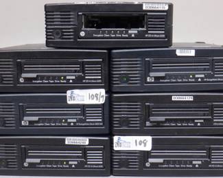 
LOT OF 7 HP ULTRIUM DECKS INCLUDING LT0-6, LTO-5,