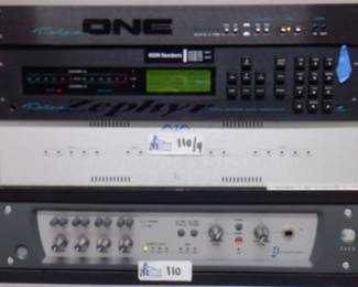 LOT OF 4 ELECTRONICS TELOS ZEPHYR, AJA I/O, DIGI DESIGN RACK 002