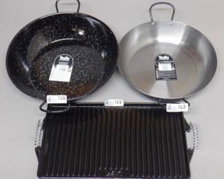 LOT OF 3 COOKWARE NOS INCLUDING STOVETOP GRIDDLE