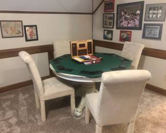 Great Game Table/ Lots of Prints/ Nice Furnishings