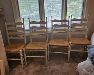 Ladderback Chairs with Rush Seats