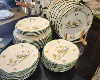Vieux Provence Green Trim China by Varages