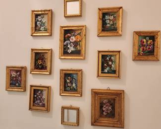 Large collection of Miniature Oil Paintings