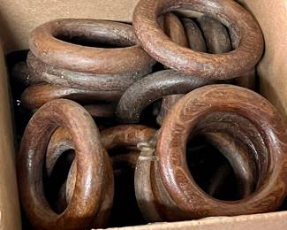 Vintage Wooden Drapery Rings