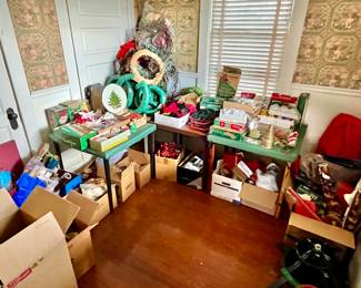 A room solely dedicated to Christmas items!