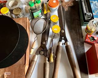 Large variety of tools, garage and workshop items.