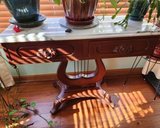 Antique marble top table