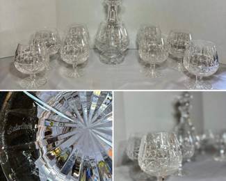 Kylemore By WATERFORD CRYSTAL Brandy Glasses & Decanter