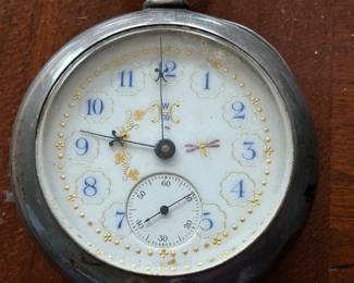 Hampden pocket watch with D &Co coin case