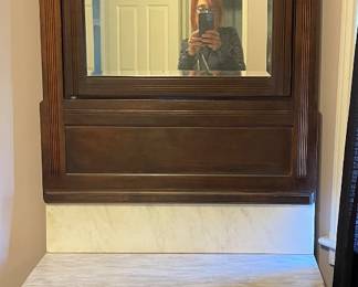 Eastlake Marble Top Wash Stand  with Beveled Mirror