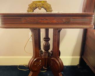 Sweet Eastlake Marble Top Table