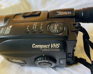 Compact JVC Optical 22X VHS Camcorder with Leather Carrying Case