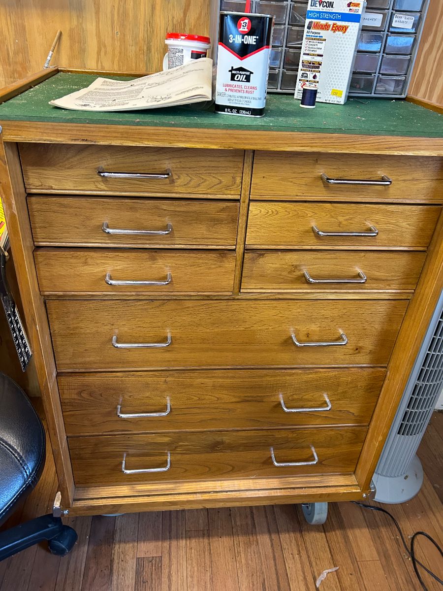 Hobby storage chest. Front panel not shown 