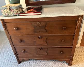 Antique dresser with marble top