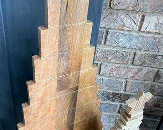 Wooden decorative trees
