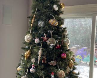 Christmas tree with Frontgate Ornaments. Ornaments sold separately 