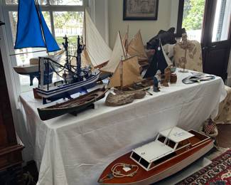 more model boats-- the boat on the bottom is a working remote control boat