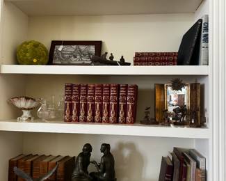 leather bound books and miscellaneous