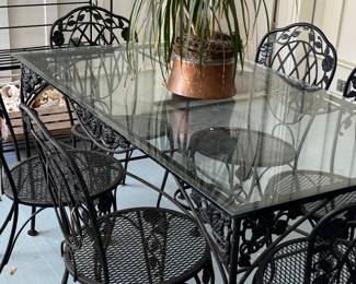 nice iron set -used on covered porch