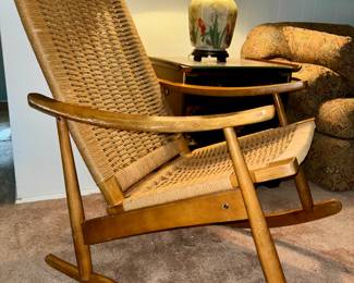 Mid Century Hans Wegner Rocking Chair