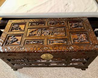 Carved Oriental Asian Chest