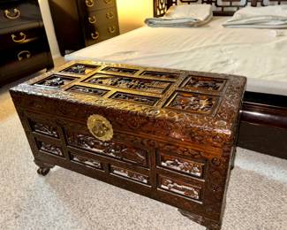 Carved Oriental Asian Chest