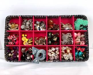 BIHY211 Costume Jewelry Galore  Mostly earrings with some pins as well.&nbsp;
