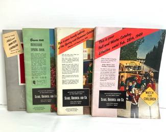 BIHY222 Vintage 1949 1950s Sears Catalogs 1949-1950 Fall & Winter catalog. Has some nice colors pages. Does have some creasing and a few bent pages.
