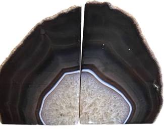 Polished Geode Bookends