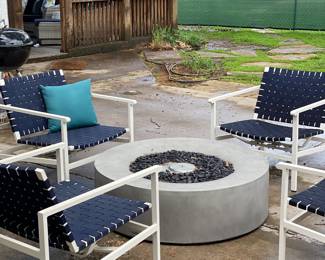 Outdoor chairs and fire pit