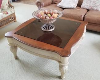 Elegant coffee table matches foyer table & end table