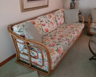 Retro rattan sofa