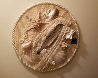 Shell & macramé wall art