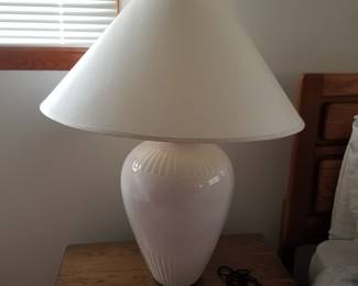 Large white table lamp - two available