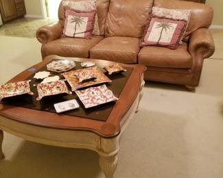 Leather couch made in Hickory, NC