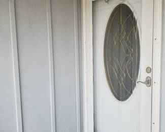 Pretty front door is Fiberglas