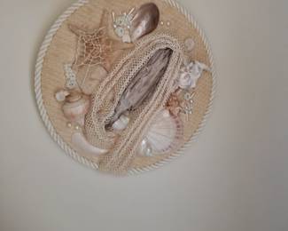 Shell & macramé wall art