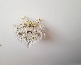 Crystal ceiling light fixture
