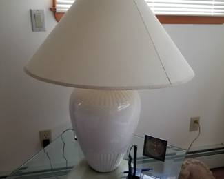 Large white table lamp - two available