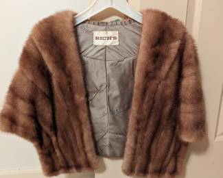 Vintage blonde mink stole, from Rich's.