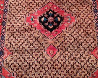 Vintage hand-woven Persian Hamadan, measures 5' 2 x "3' 3".