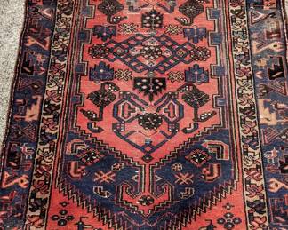 Vintage hand-woven Persian Kurdish Bidjar runner, measures 6' 4" x 10'.