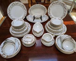 60-piece set of vintage MCM Noritake "Granville" china, Japan, produced 1955-1961.
